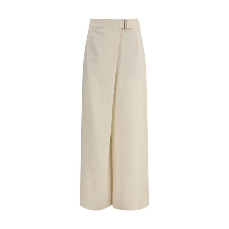 Brunello Cucinelli 베이지 비스코스 캐주얼 팬츠