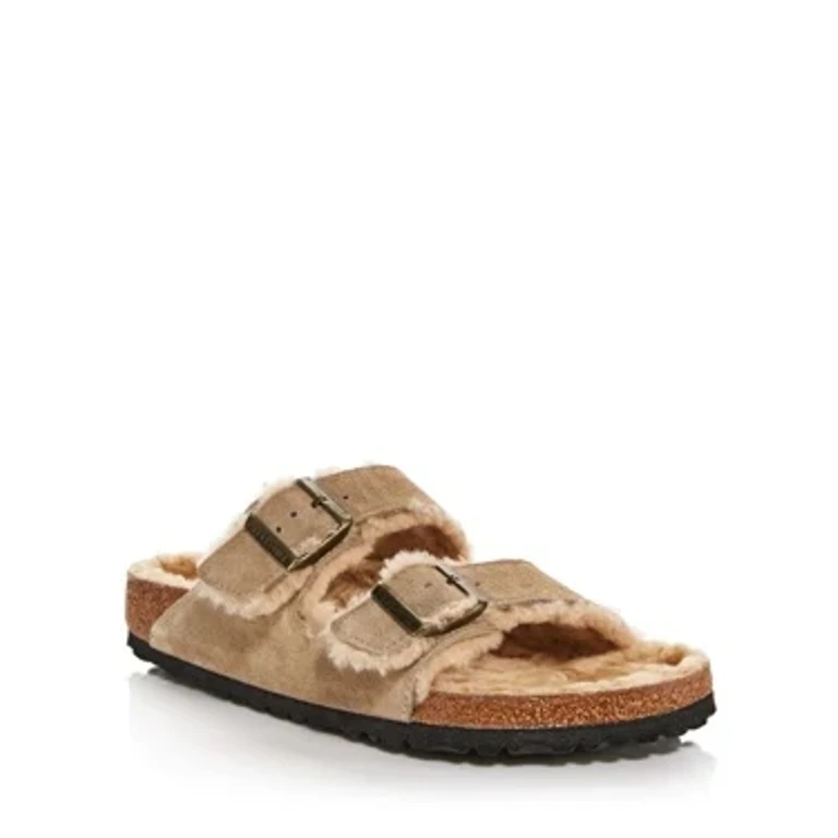 Arizona Shearling Suede Leather Sandals Regular