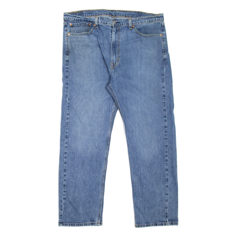 LEVI'S 505 Jeans Mens Blue Regular Straight Stone Wash W40 L30