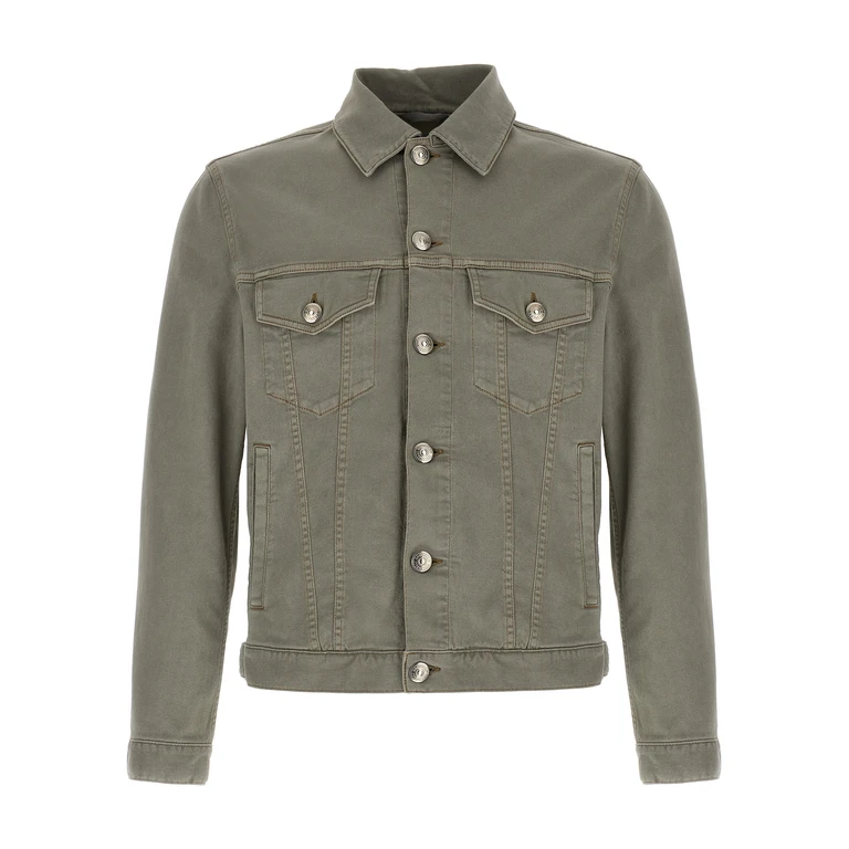 Brunello Cucinelli Gray Cotton Denim Jacket Clothing - Men