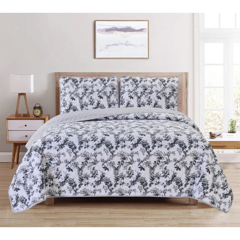 Reversible Printed Quilt Set (3 Piece)