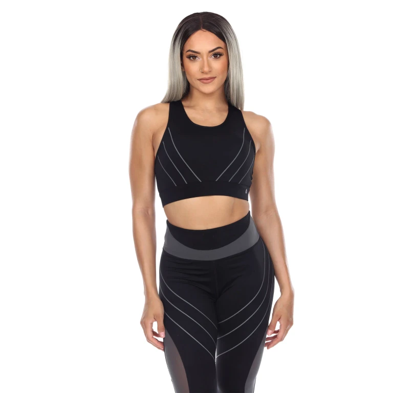 Women's Cut Out Back Mesh Sports Bra