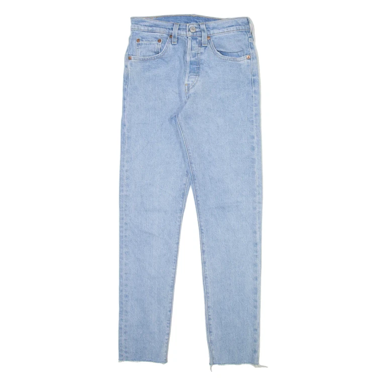 LEVI'S 501S Jeans Womens Blue Skinny Straight W24 L28