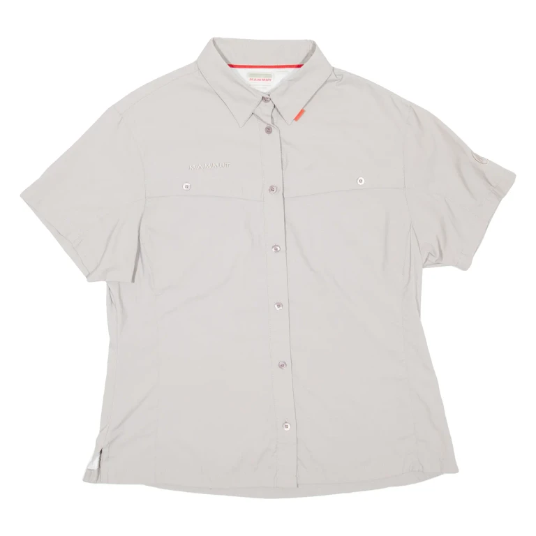 MAMMUT Womens Plain Shirt Grey Nylon L