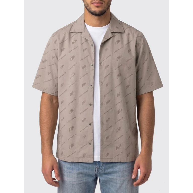 OFF-WHITE Shirt Men color Grey (44XGG01FS26F0082070)
