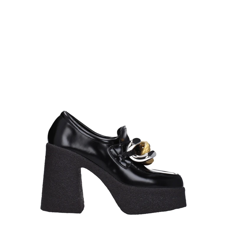Stella McCartney Black Leather Platform Loafers - Women