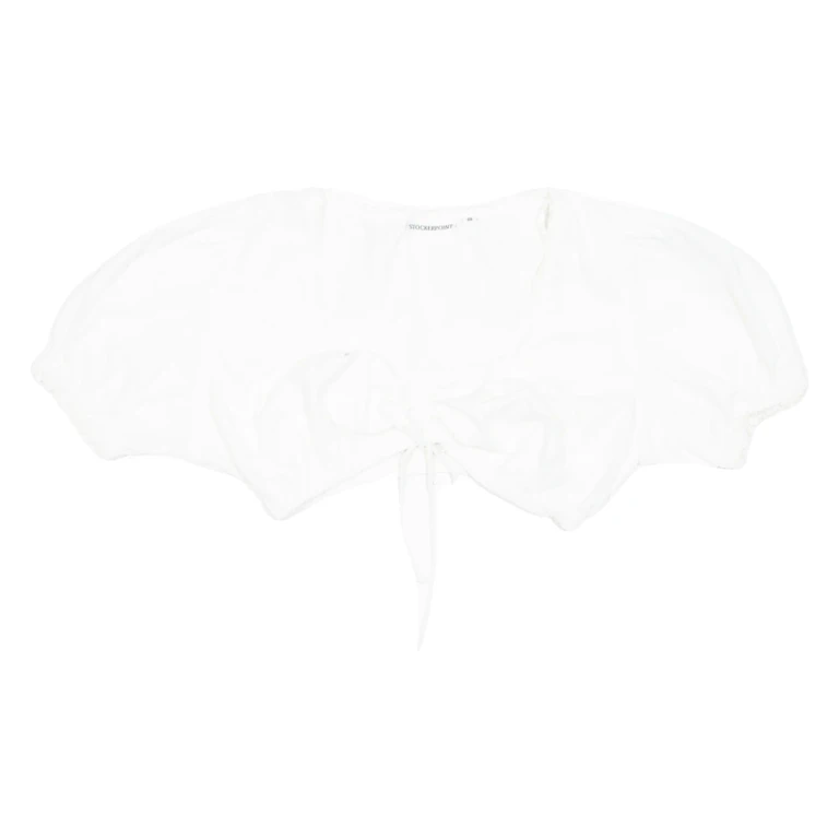 STOCKERPOINT Cropped Womens Milkmaid Top White M