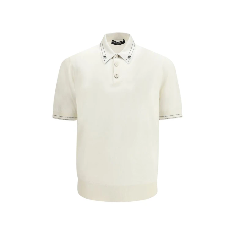 Beige Silk Polo Shirt - Men