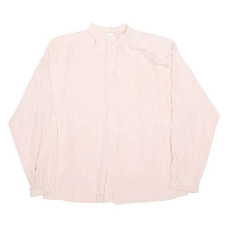 ANNA ATIL Womens Blouse Pink Collared Long Sleeve M