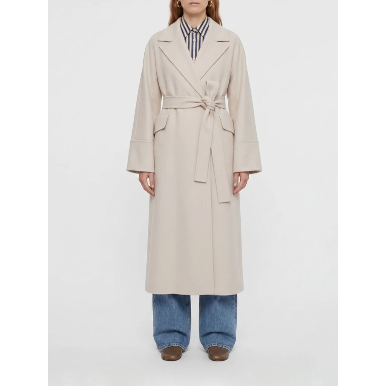 Long Robe Coat in Pure Virgin Wool with Matching Belt (2629016101600005)