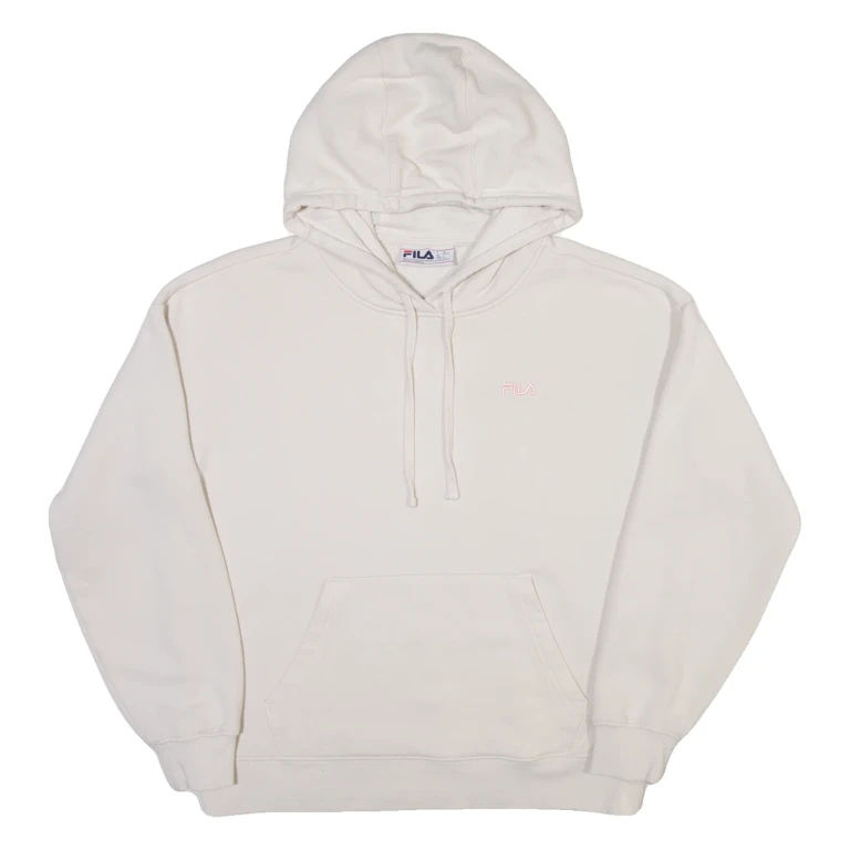 FILA Womens White Hoodie L