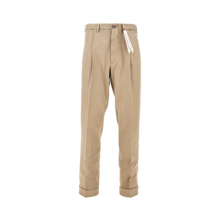 SANTANIELLO 'Clark' linen and cotton pants Man 48