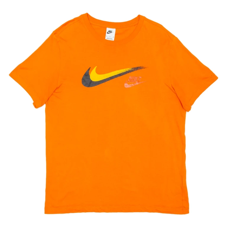NIKE Mens T-Shirt Orange M