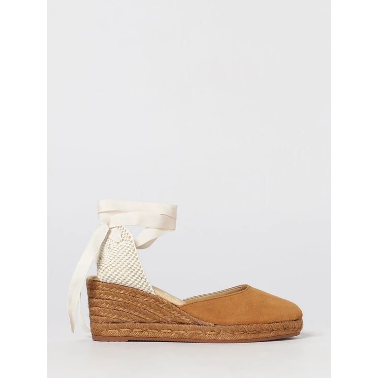 Suede and Canvas Wedge Espadrilles (W32WLALMOND)