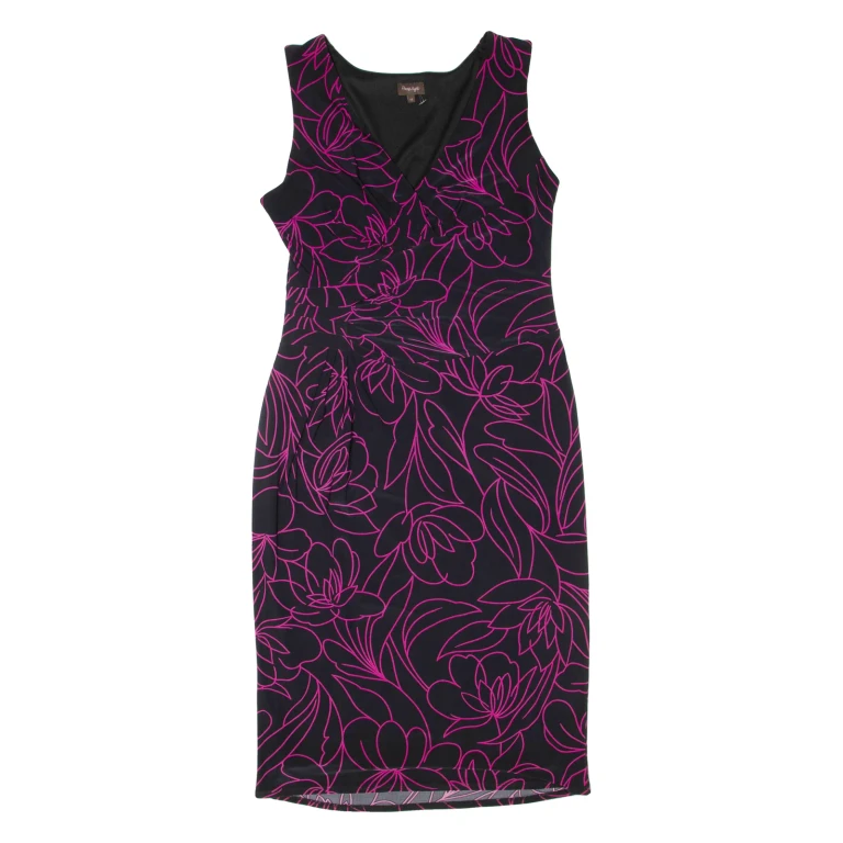 PHASE EIGHT Womens Day Dress Pink Viscose Floral Sleeveless Knee Length M