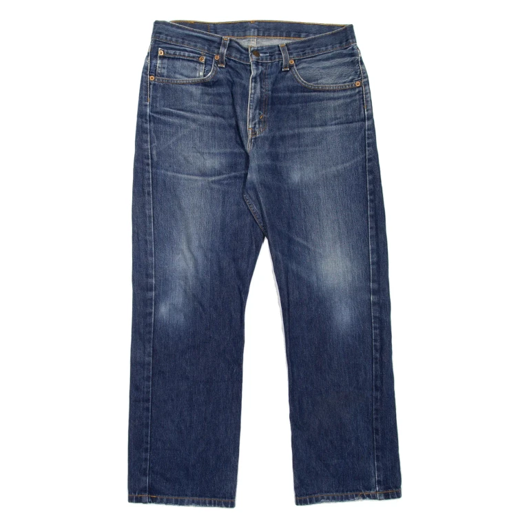 LEVI'S 751 Jeans Mens Blue Regular Straight Stone Wash W33 L26