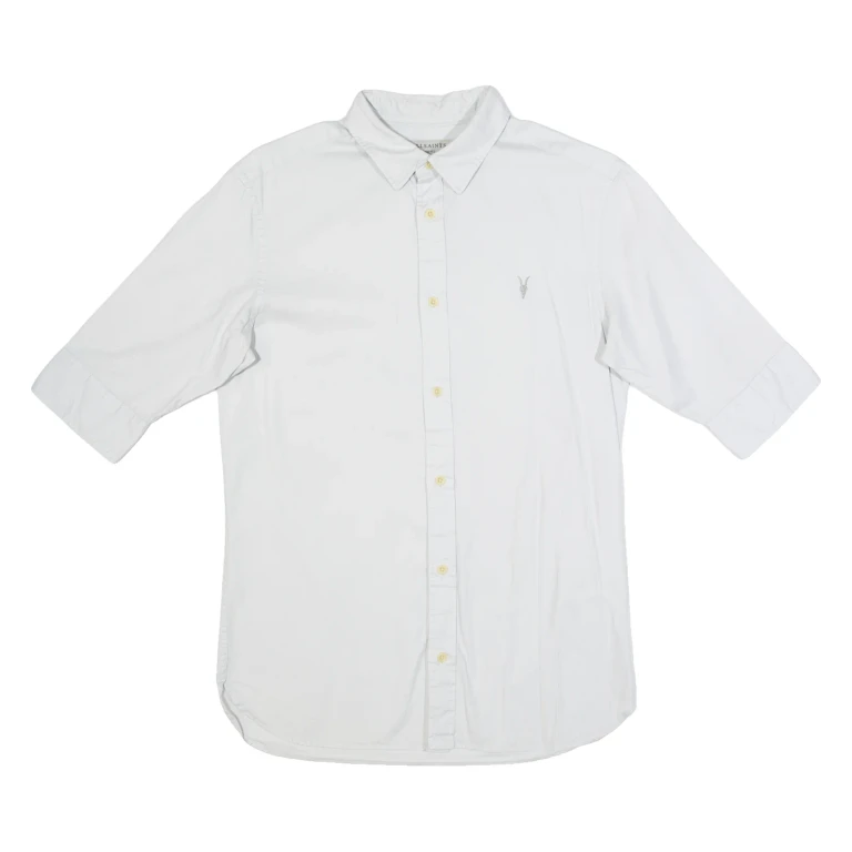 ALL SAINTS Mens Plain Shirt Grey XS