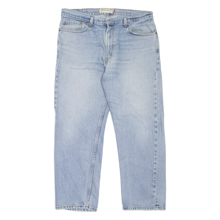 LEVI'S 505 Jeans Mens Blue Regular Straight Stone Wash W38 L30
