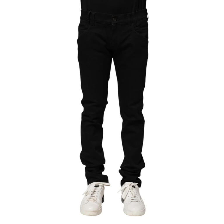 Dolce & Gabbana Black Cotton Skinny Men Denim Jeans Elastane Clothing - Men