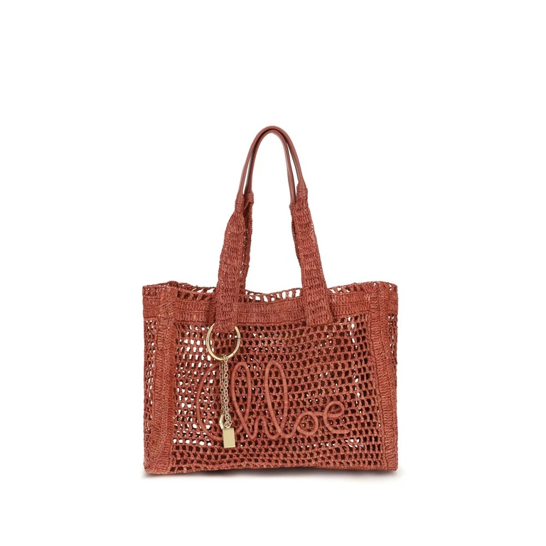 Chloé Brown Raffia Shoulder Bag - Women