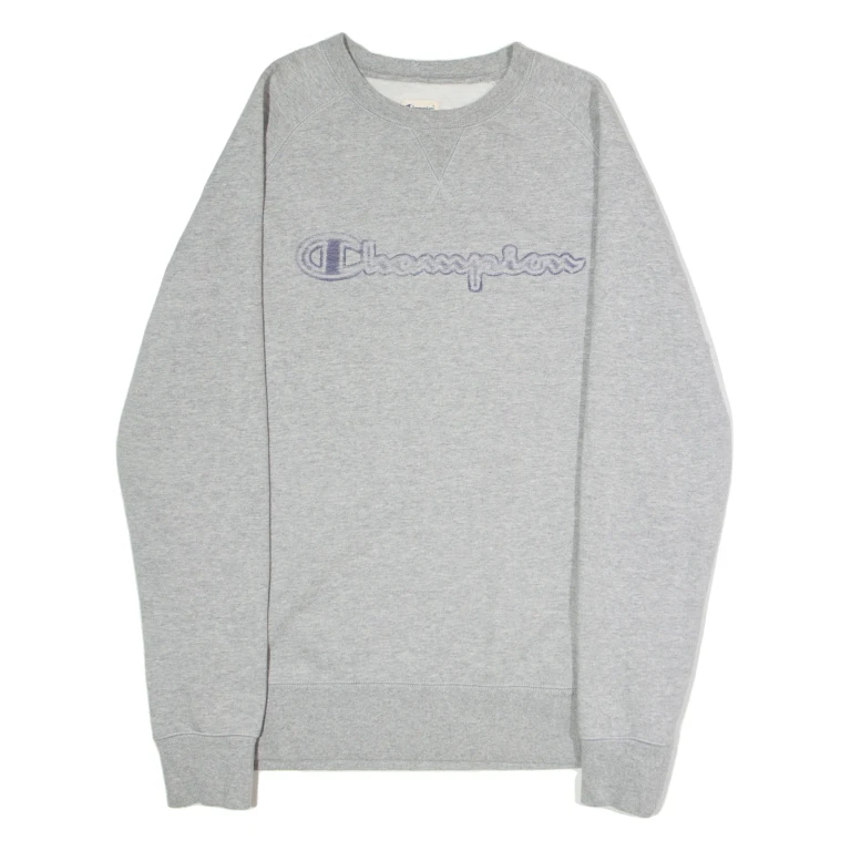 CHAMPION Mens Sweatshirt Grey Crew Neck S