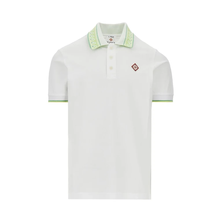 CASABLANCA All-over monogram jacquard pattern polo Shirt Male M