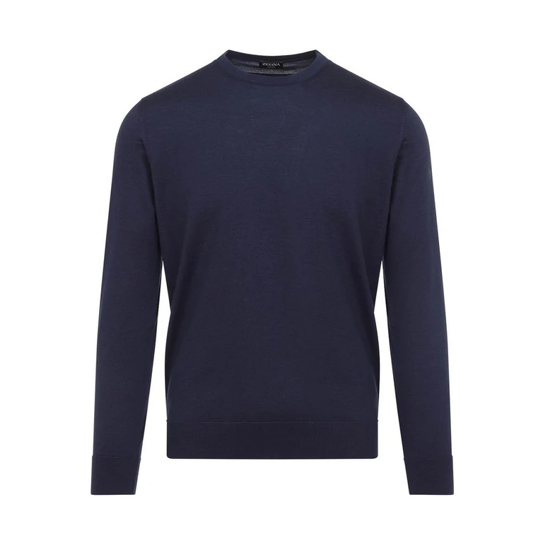 Zegna Pull Col Rond - Bleu (UHJ00A3110B97)