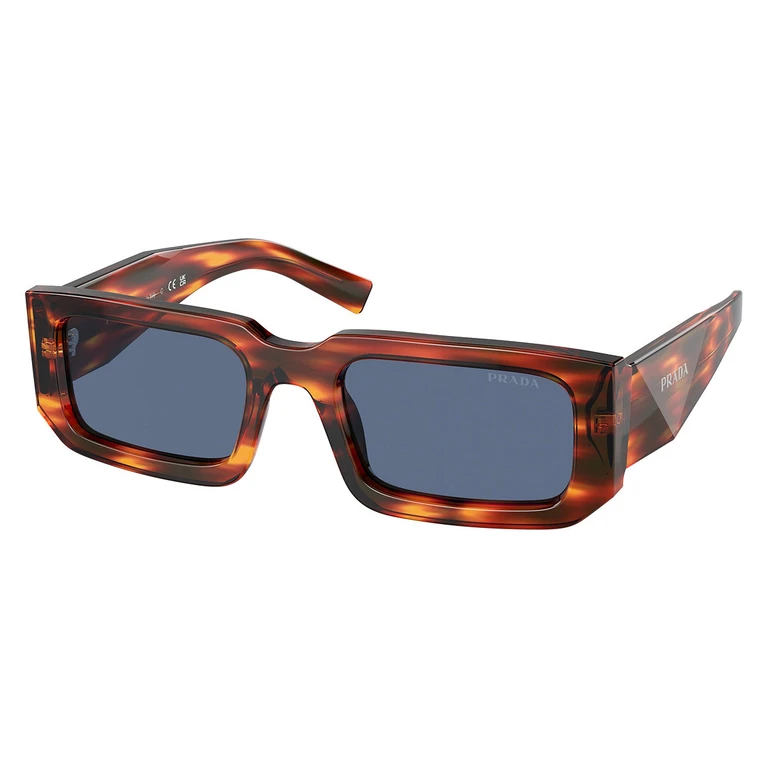 Prada Dark Blue Rectangular Mens Sunglasses PR 06YS 17R06A 53
