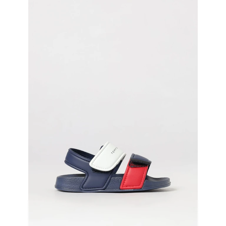 Boy's Sandals with Logo Print and Hook-and-Loop Closure (T1X2339131172Y019)
