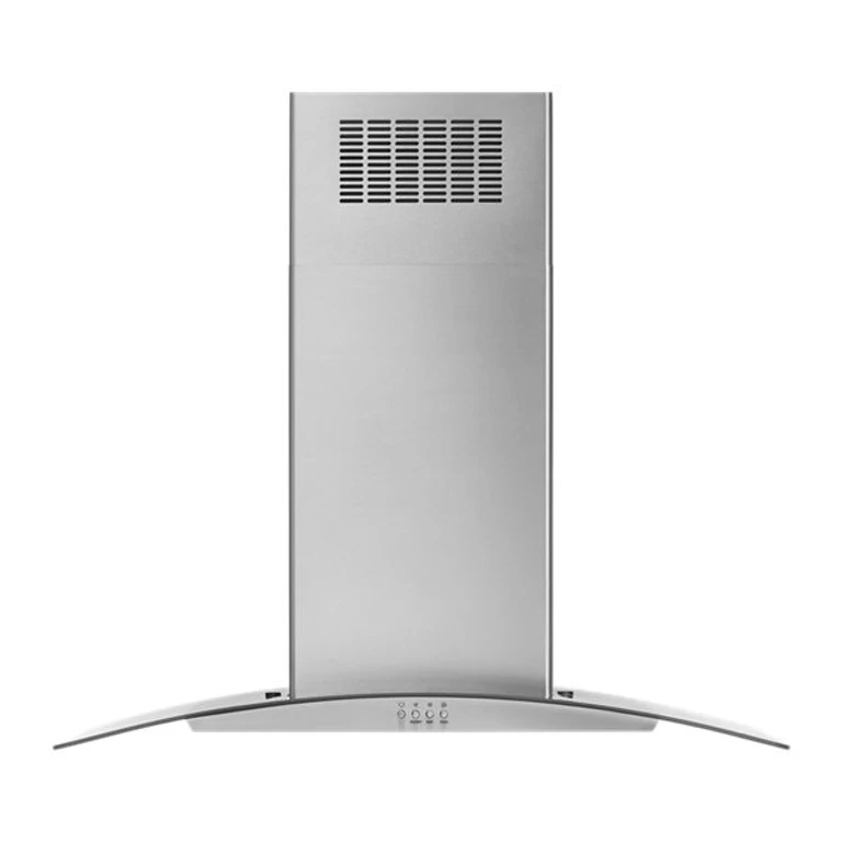 Curved Glass Island Mount Range Hood in Stainless Steel 36"
