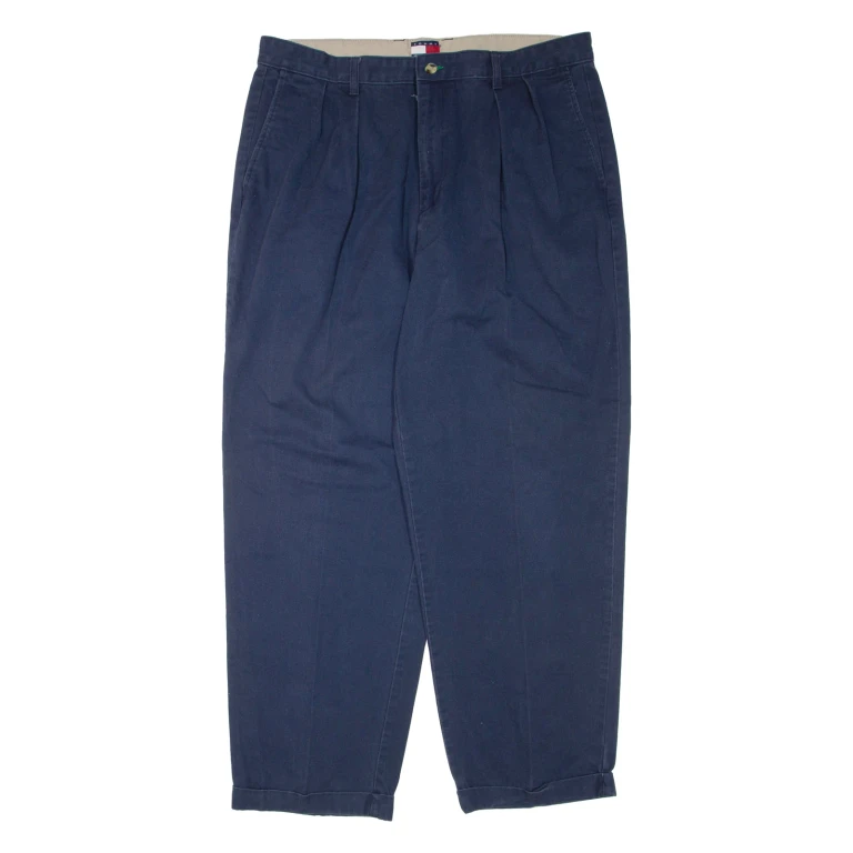 TOMMY HILFIGER Womens Trousers Blue Regular Tapered W38 L30