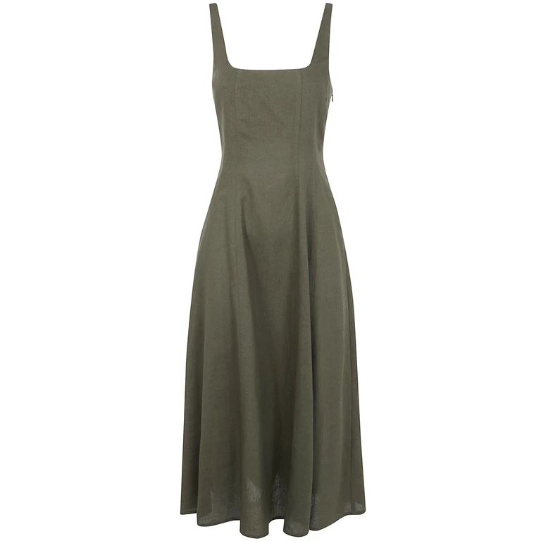 Twinset Linen Blend Midi Dress (261TF202100228)