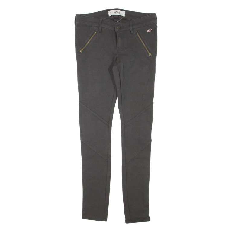 HOLLISTER Womens Trousers Grey Regular Skinny W26 L29