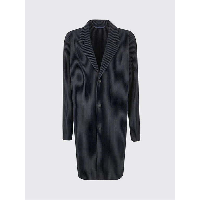 HOMME PLISSE' ISSEY MIYAKE Coat Men color Navy (HP48JD40275)
