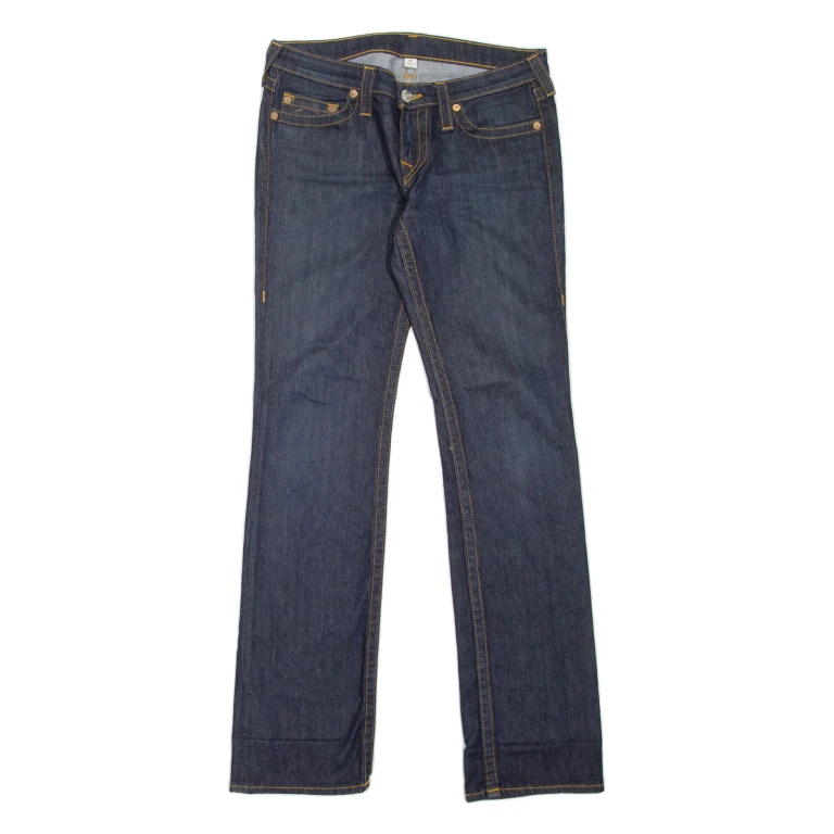 TRUE RELIGION Womens Jeans Blue Regular Straight W30 L34