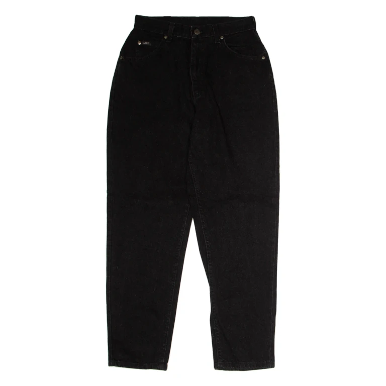 LEE Mens Jeans Black Regular Mom W26 L28