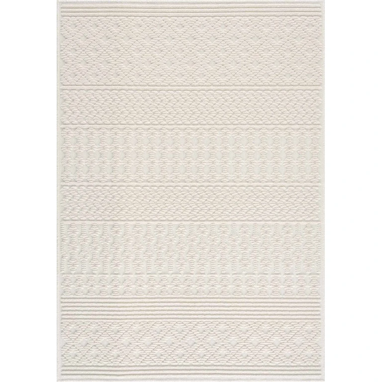 Drago White Washable Area Rug