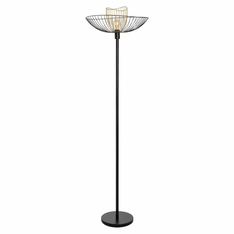 Black and Gold Floor Lamp - Uplit