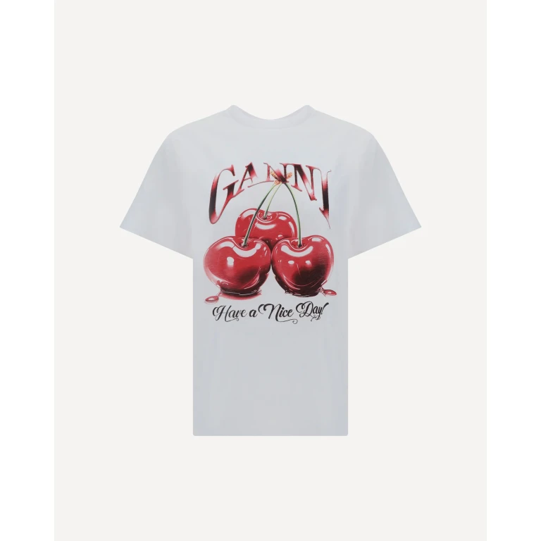 GANNI Cherry Relaxed T-Shirt Female S