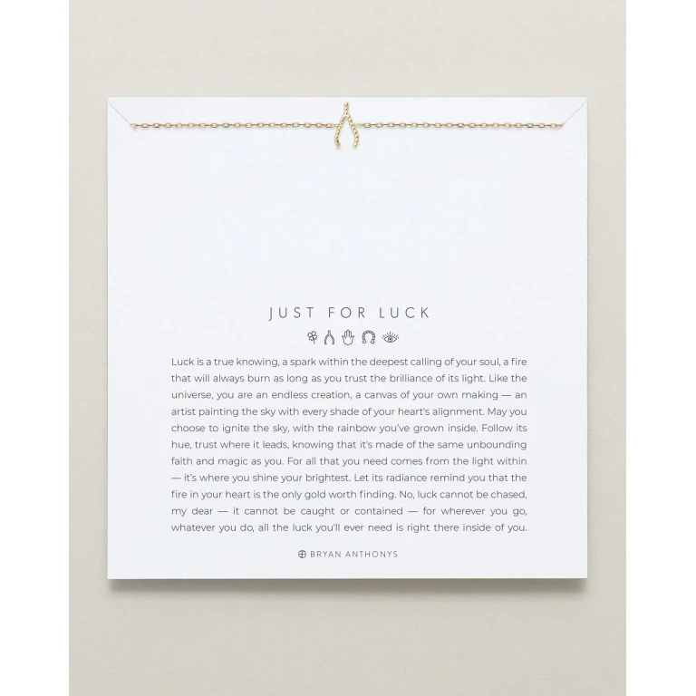Just For Luck Wishbone Bracelet