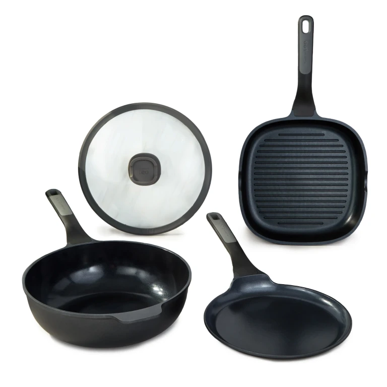 Leo Stone+ 4pc Nonstick Ceramic Cookware Set