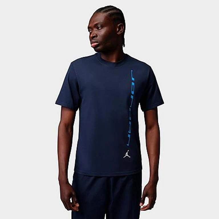 Nike Men's Jordan Sport Dri-FIT T-Shirt in Midnight Navy/University Blue/White Size: XS