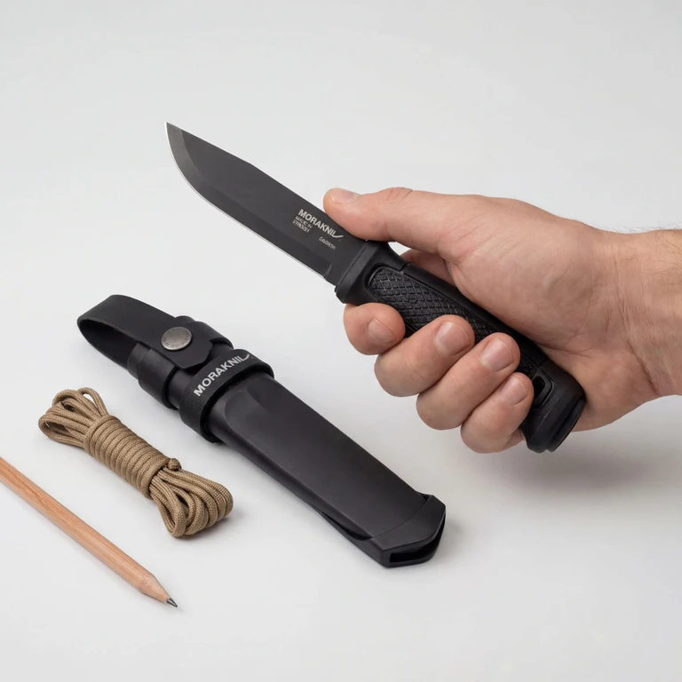 Garberg BlackBlade Carbon Steel Full Tang Survival Knife Multi-Mount