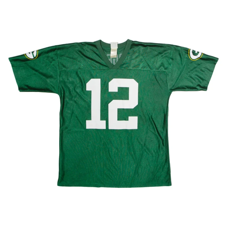 NFL Green Bay Packers Home #12 Rodgers Mens Jersey Green USA V-Neck XL