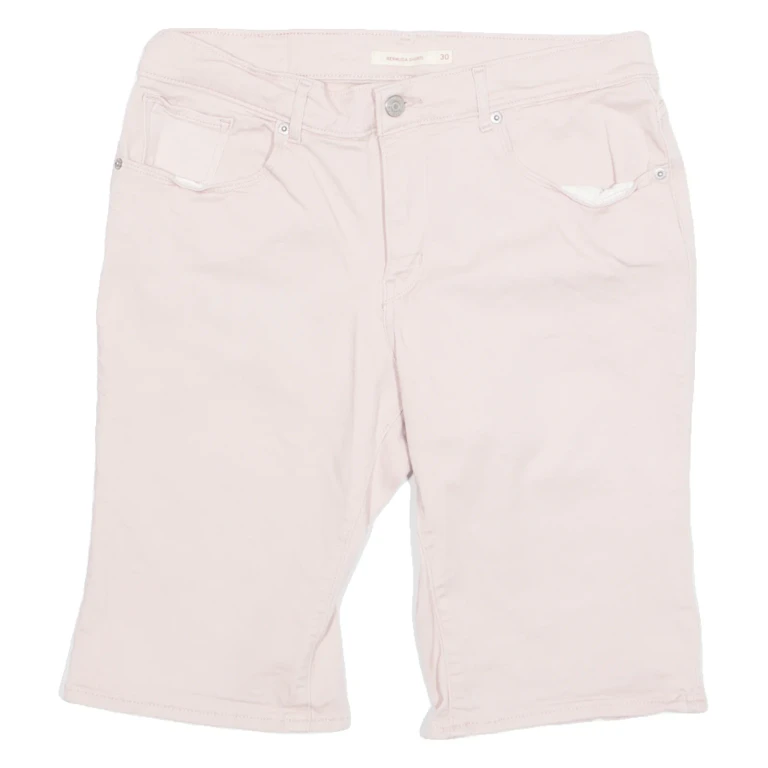 LEVI'S Stretch Denim Womens Chino Shorts Pink M W30