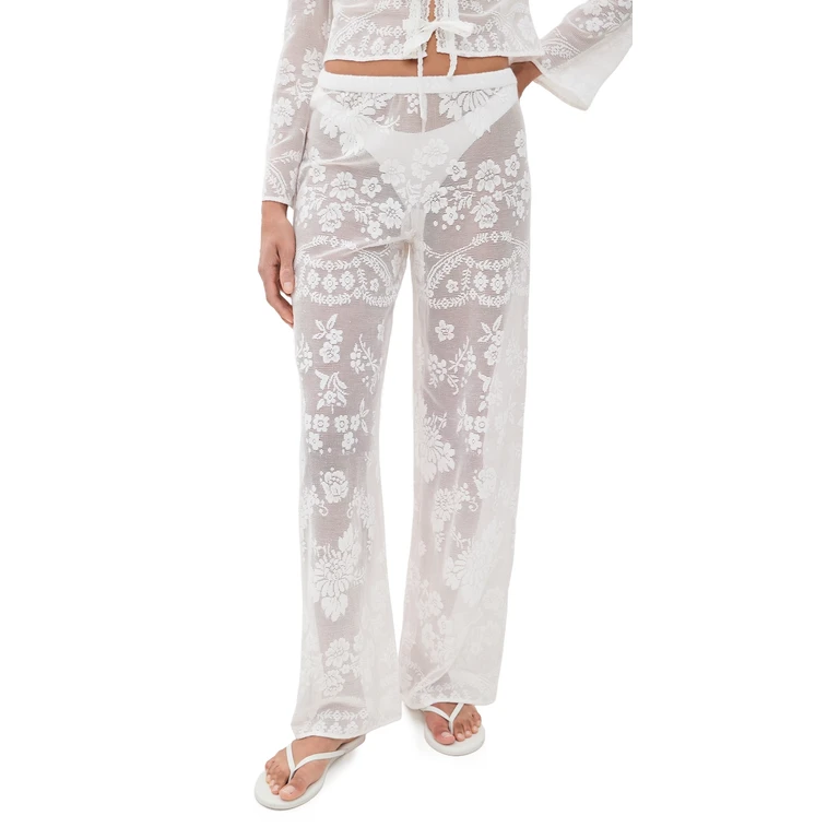 LoveShackFancy Jessia Pants White L