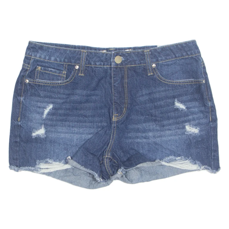 SEVEN 7 Cut Off Womens Denim Shorts Blue M W34