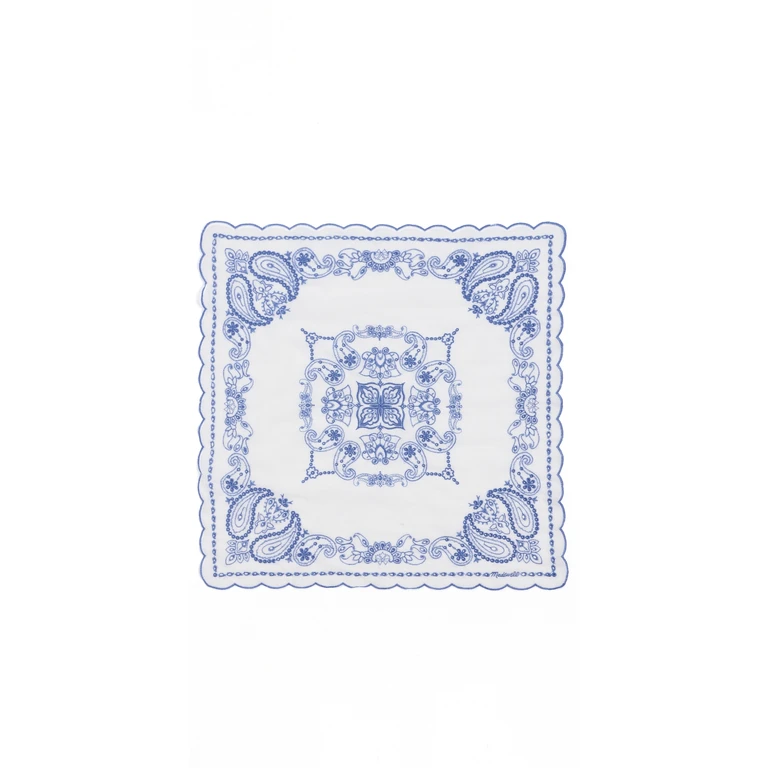 Madewell Cotton Eyelet Bandana Bandana Eyelet Retro Blue One Size