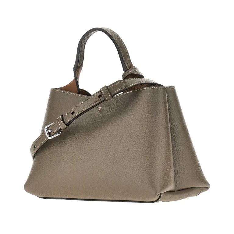 TODS Grained leather micro shopping bag Woman One Size