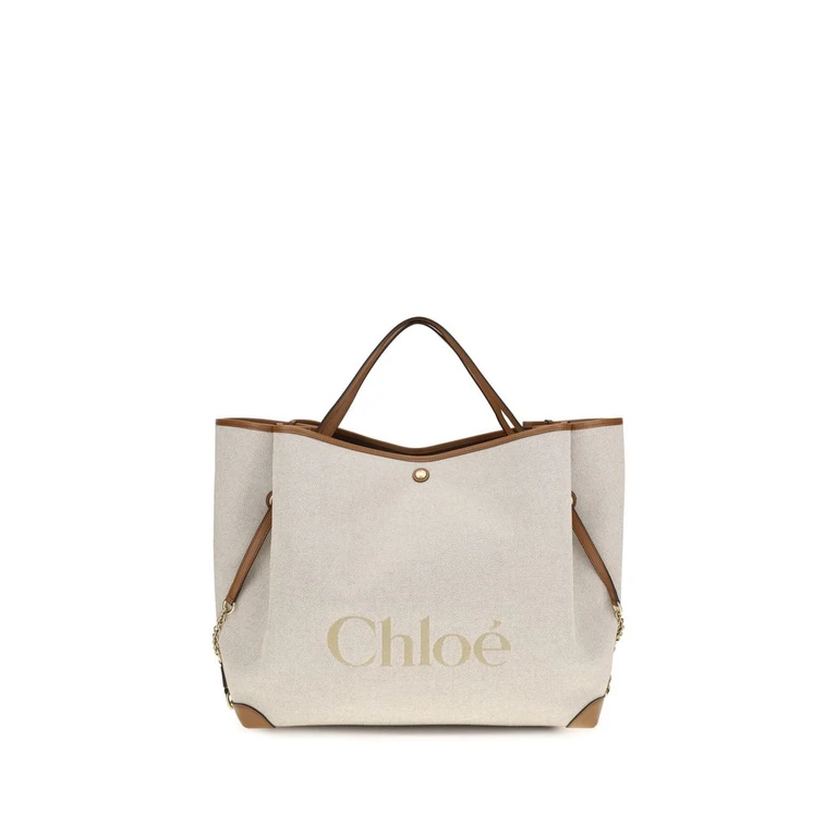 Chloé Beige Cotton Shoulder Bag - Women (CHCH26AS654S6326MBB)